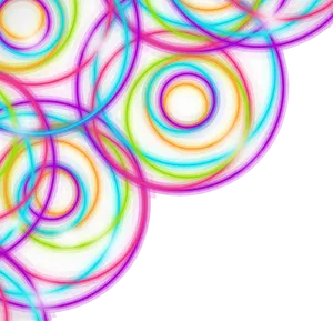Vibrant Abstract Circles PNG Image