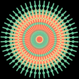 Vibrant Abstract Mandala Art PNG image with transparent background