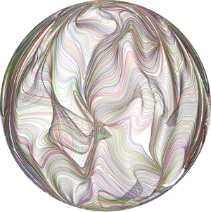 Vibrant Abstract Sphere PNG Image