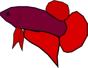 Vibrant Betta Fish Illustration.png PNG Image