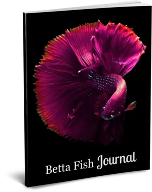 Vibrant Betta Fish Journal Cover PNG Image