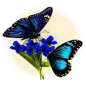 Vibrant Blue Butterfly Graphic Png Doq PNG Image