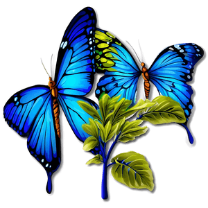 Vibrant Blue Butterfly Graphic PNG kox29 PNG image with transparent background