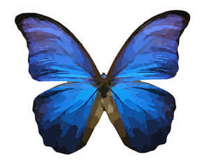Vibrant Blue Butterfly Illustration PNG image with transparent background