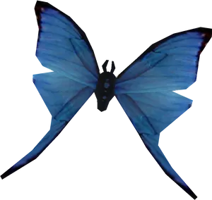 Vibrant_ Blue_ Butterfly_ Transparent_ Background.png PNG Image