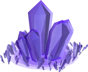 Vibrant Blue Crystal Cluster PNG Image