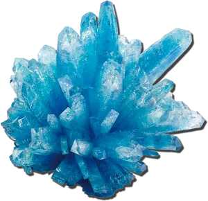 Vibrant Blue Crystal Cluster.png PNG Image