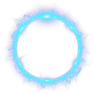 Vibrant Blue Flame Ring PNG Image