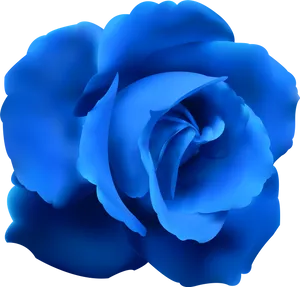 Vibrant Blue Rose Graphic PNG Image