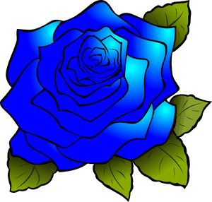 Cartoon Blue Rose Png Clipart , Png Download - Blue Rose Cartoon Png, Transparent Png PNG with transparent background