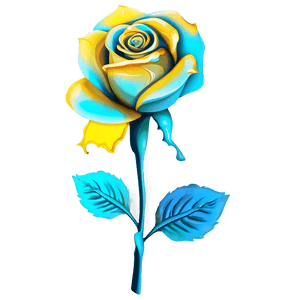 Vibrant Blue Rose PNG itf PNG image with transparent background