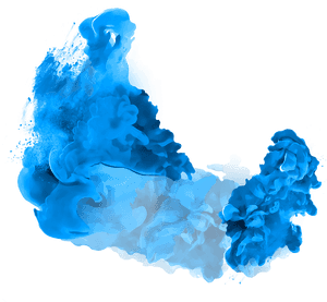 Vibrant Blue Smoke Plume PNG image with transparent background