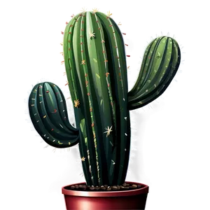 Vibrant Cactus Illustration Png Isn29 PNG Image