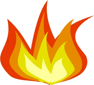 Vibrant Cartoon Flame Graphic PNG Image