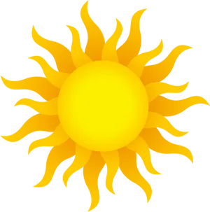 Vibrant Cartoon Sun Illustration PNG Image