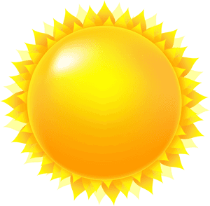Vibrant Cartoon Sun Illustration PNG image with transparent background