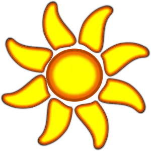 Vibrant Cartoon Sunflower PNG Image