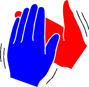 Vibrant Clapping Hands Illustration PNG Image