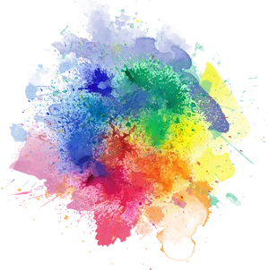 Vibrant Color Smoke Explosion PNG Image