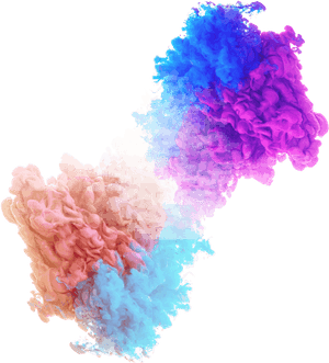 Vibrant Color Smoke Plumes PNG image with transparent background