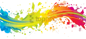 Vibrant Color Splash Graphic PNG Image