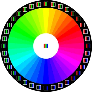 Vibrant Color Wheel Graphic PNG Image