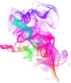 Vibrant Colored Smoke Art PNG Image