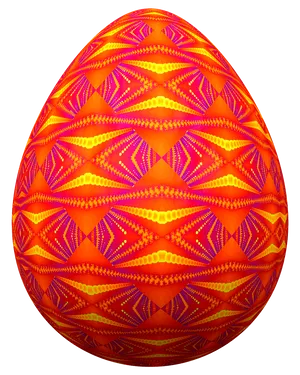 Vibrant Decorated Easter Egg.png PNG Image