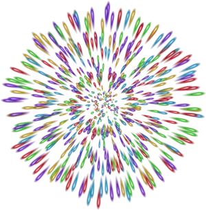 Vibrant Digital Firework Display PNG Image