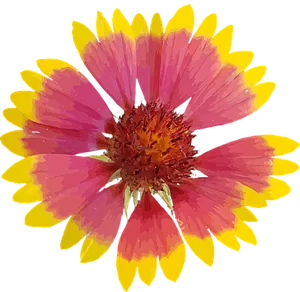 Vibrant Digital Flower Art PNG Image