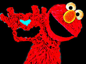 Vibrant Elmo Portrait PNG image with transparent background