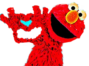 Vibrant Elmo Portrait PNG Image