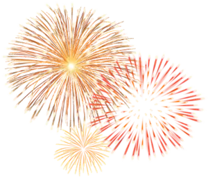 Vibrant Fireworks Display PNG Image