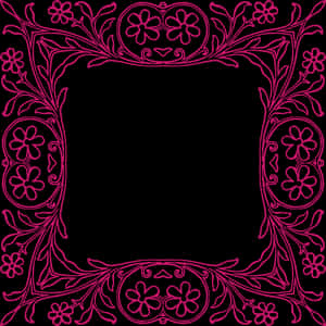 Vibrant_ Floral_ Frame_ Vector PNG