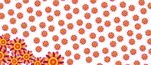 Vibrant Floral Pattern Banner PNG Image