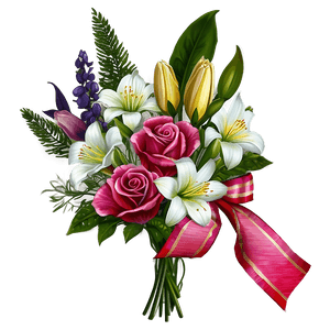 Vibrant Flower Bouquet PNG gbm PNG image with transparent background