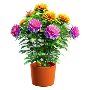 Vibrant Flower Bush Png Eys58 PNG Image