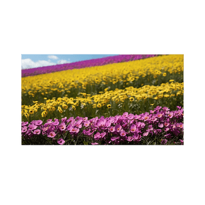 Vibrant Flower Field Landscape PNG xfc92 PNG image with transparent background