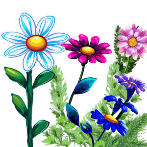 Vibrant Flower Garden Picture PNG 75 PNG image with transparent background