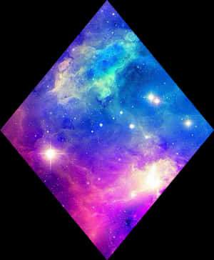 Vibrant Galaxy Diamond PNG image with transparent background