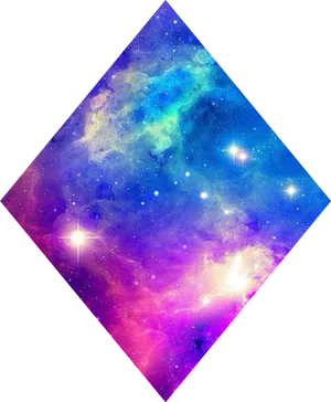 Vibrant Galaxy Diamond PNG Image