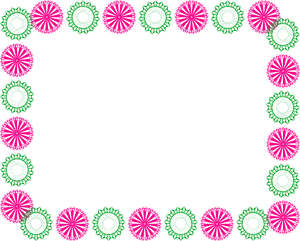 Vibrant Geometric Border Design PNG Image