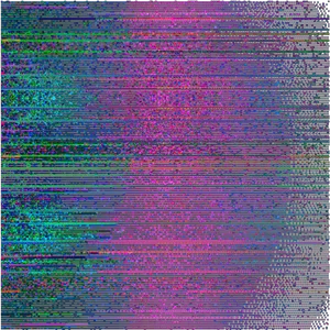 Vibrant Glitch Art Texture PNG Image