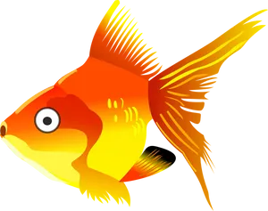 Vibrant Goldfish Illustration PNG Image