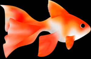 Vibrant Goldfish Illustration PNG image with transparent background