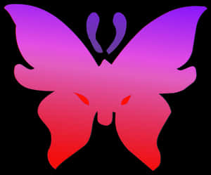 Vibrant Gradient Butterfly Graphic PNG image with transparent background