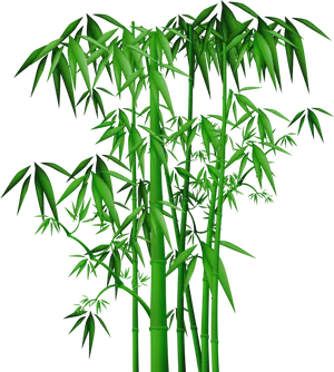 Vibrant Green Bamboo3 D Render PNG Image