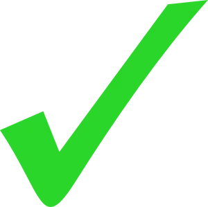 Vibrant Green Check Mark PNG Image