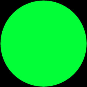 Vibrant Green Circle Graphic PNG image with transparent background