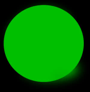 Vibrant Green Circleon Black Background PNG image with transparent background